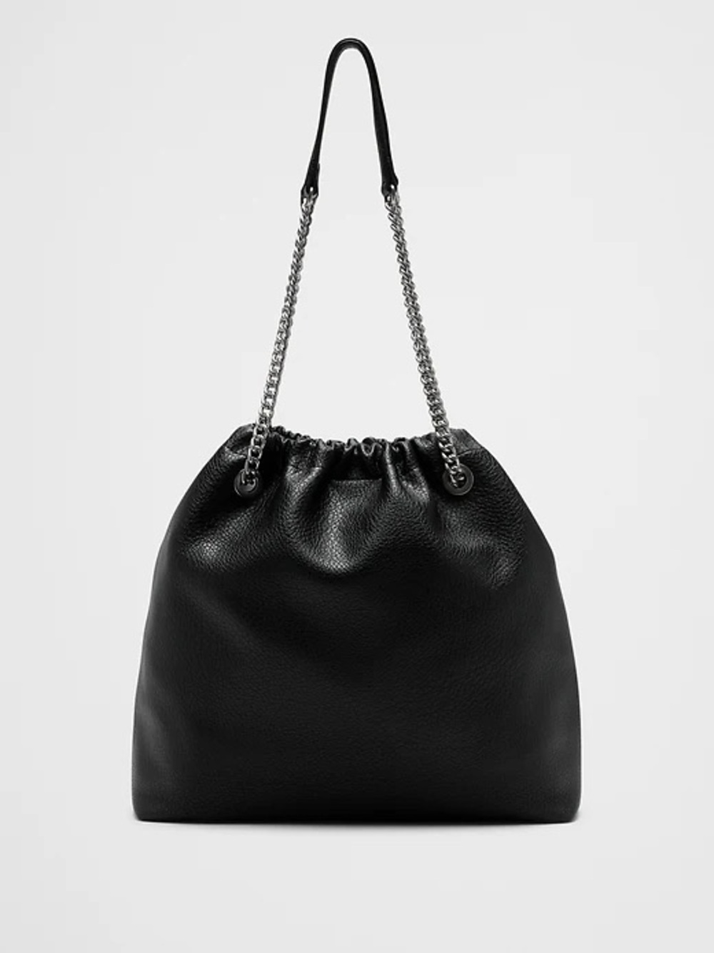 Banana Republic Vegan Leather Gathered Chain Bucket Bag